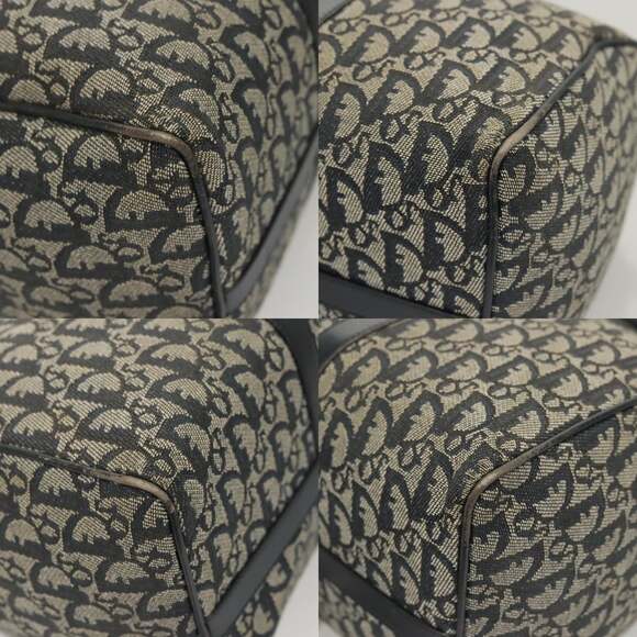 DIOR Trotter Canvas Boston Bag Navy Gold - Picture 10 of 12